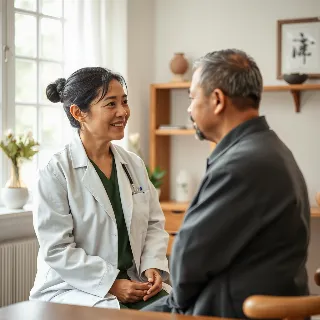 Experienced TCM practitioner providing consultation