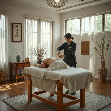 Acupuncture session with a client, focusing on traditional Chinese medicine